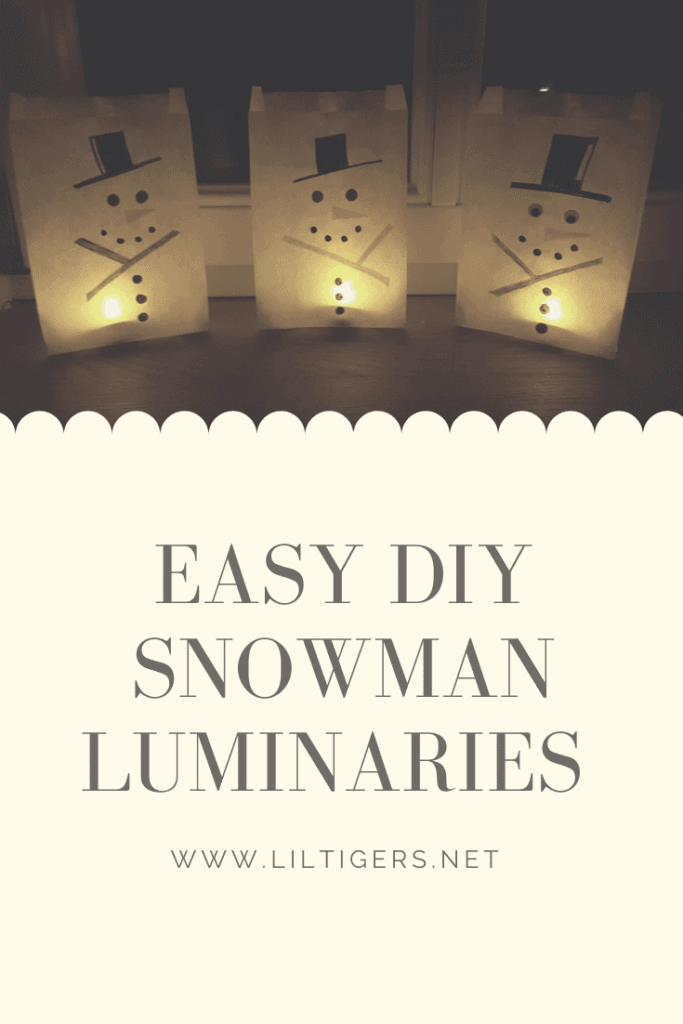 snowman luminaries