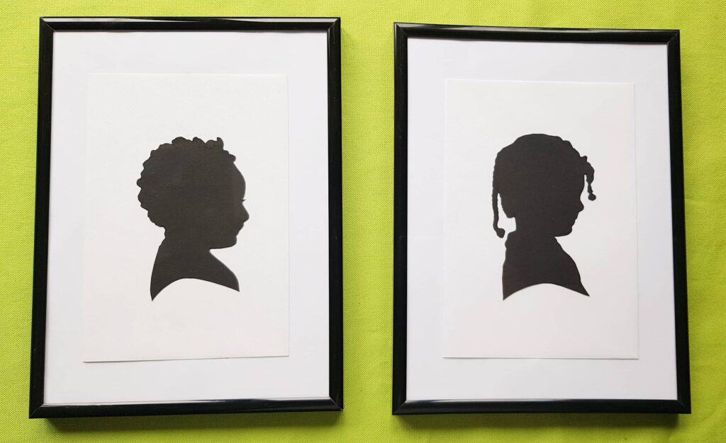 DIY kids silhouette portraits