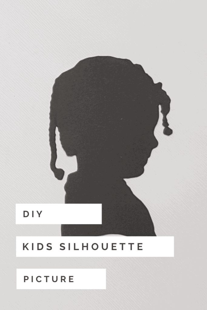 DIY kids portrait silhouette picture