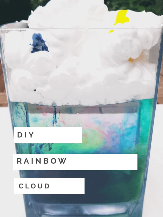 DIY Rainbow cloud science experiment