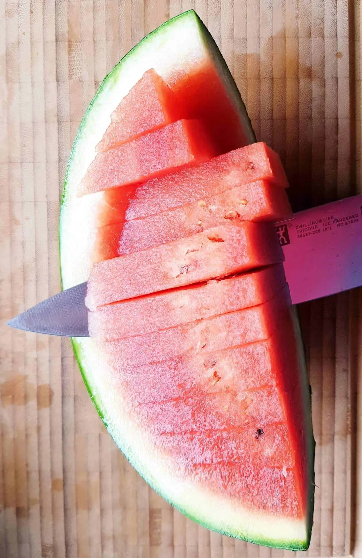 cutting watermelon