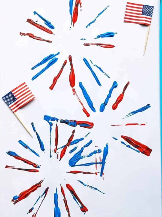 diy firework art project for kids