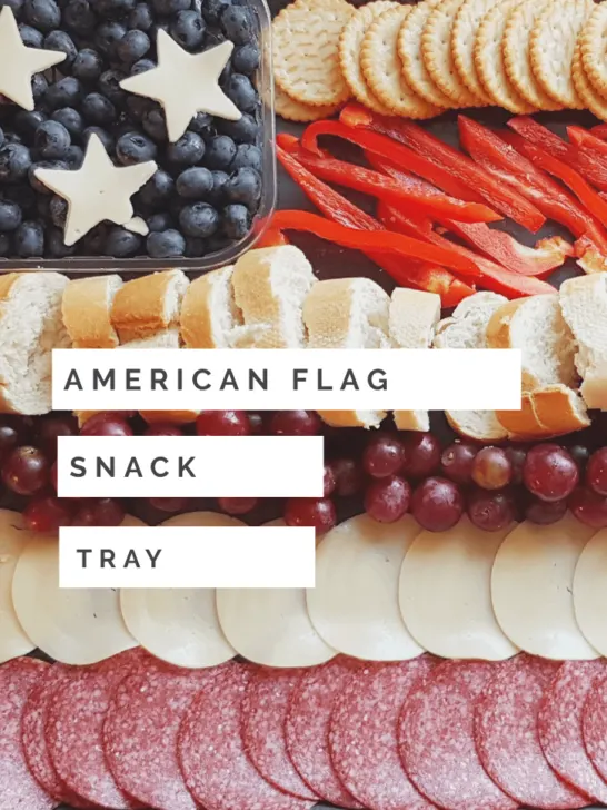 american flag snack tray