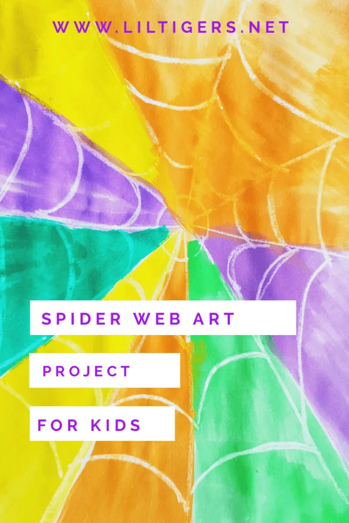 spider web art project with kids
