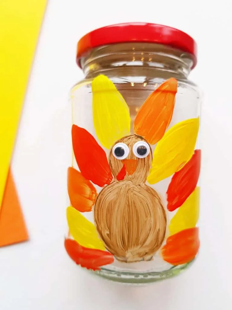 paint turkey on jar