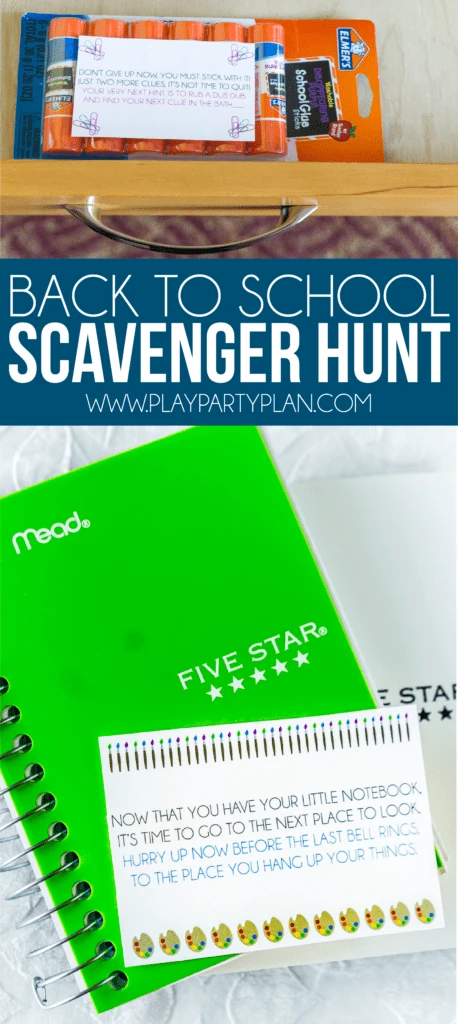 back to school scavenger hunt