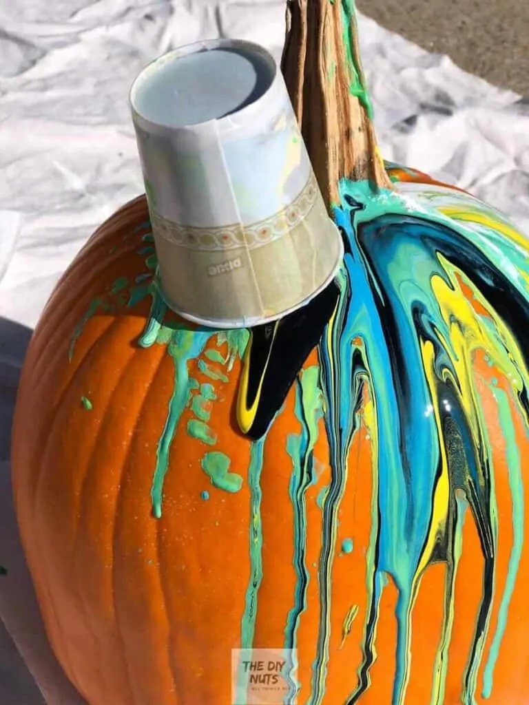 paint pour pumpkin