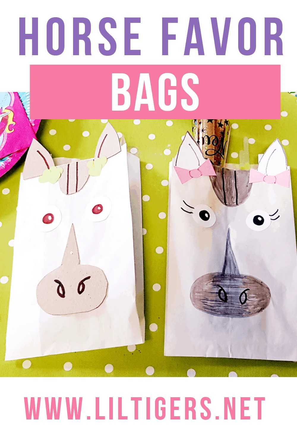 DIY horse favor bags