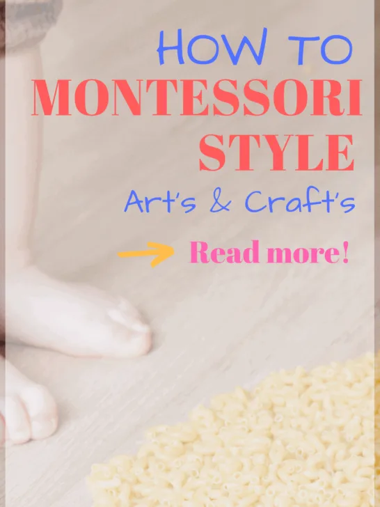 How to approach arts and crafts montessori style