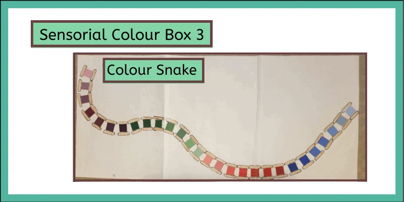 sensorial color box with color snake