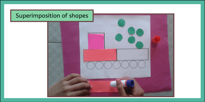 superimposition of shapes - montessori style arts and crafts
