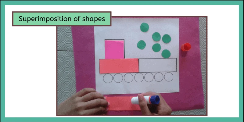 superimposition of shapes - montessori style arts and crafts