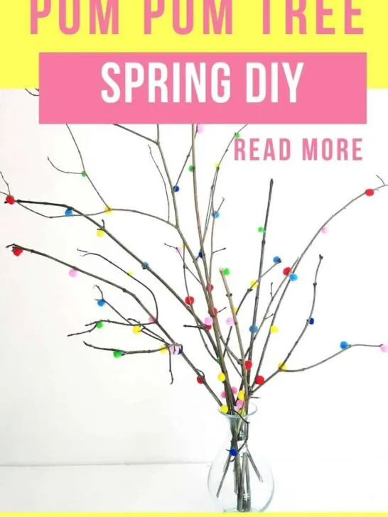 DIY Pom Pom Tree - Spring Decore project