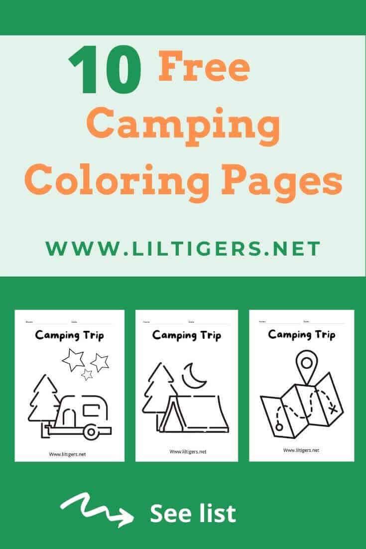 Camping coloring pages