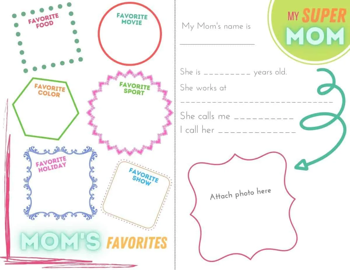 Mothers day printables