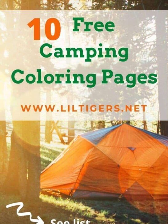 Free printable camping coloring pages