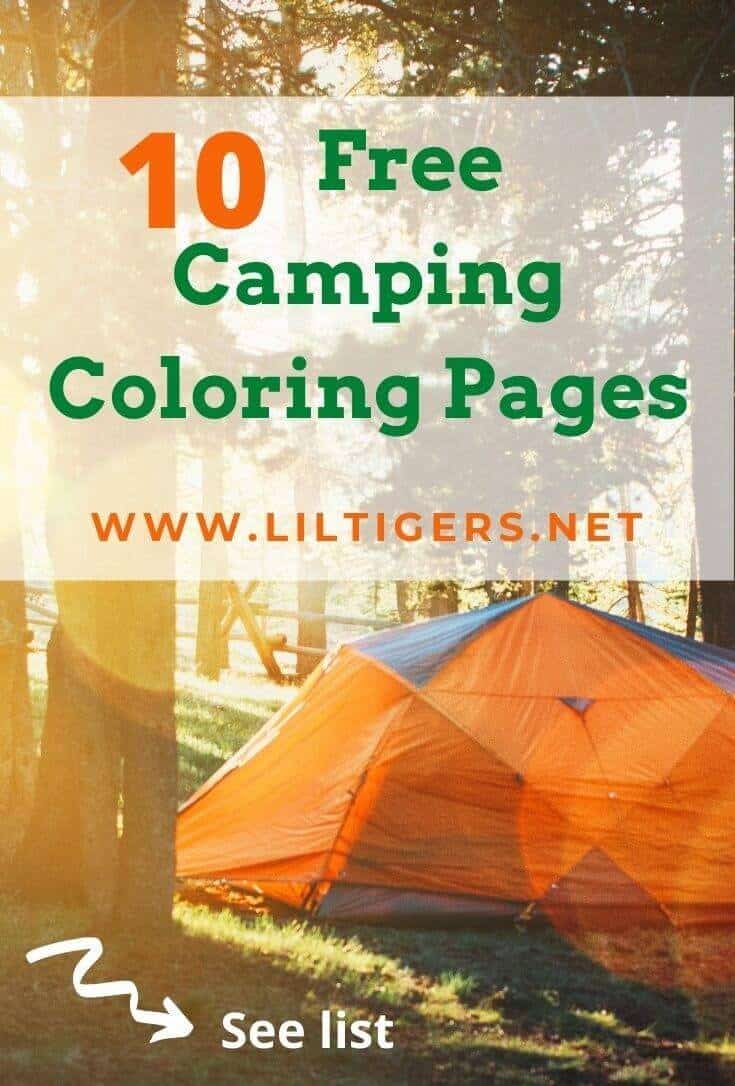 Free printable camping coloring pages