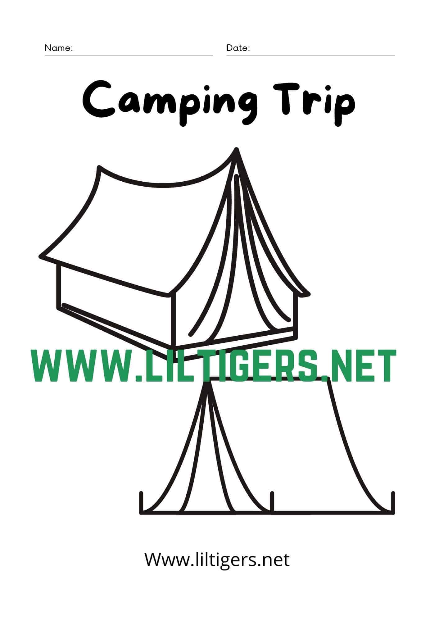 tent coloring page