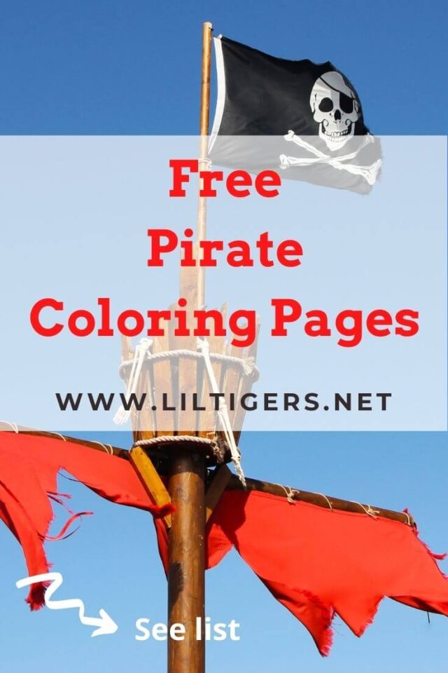 Free Printable Pirate Coloring Pages - Lil Tigers by Lil Tigers
