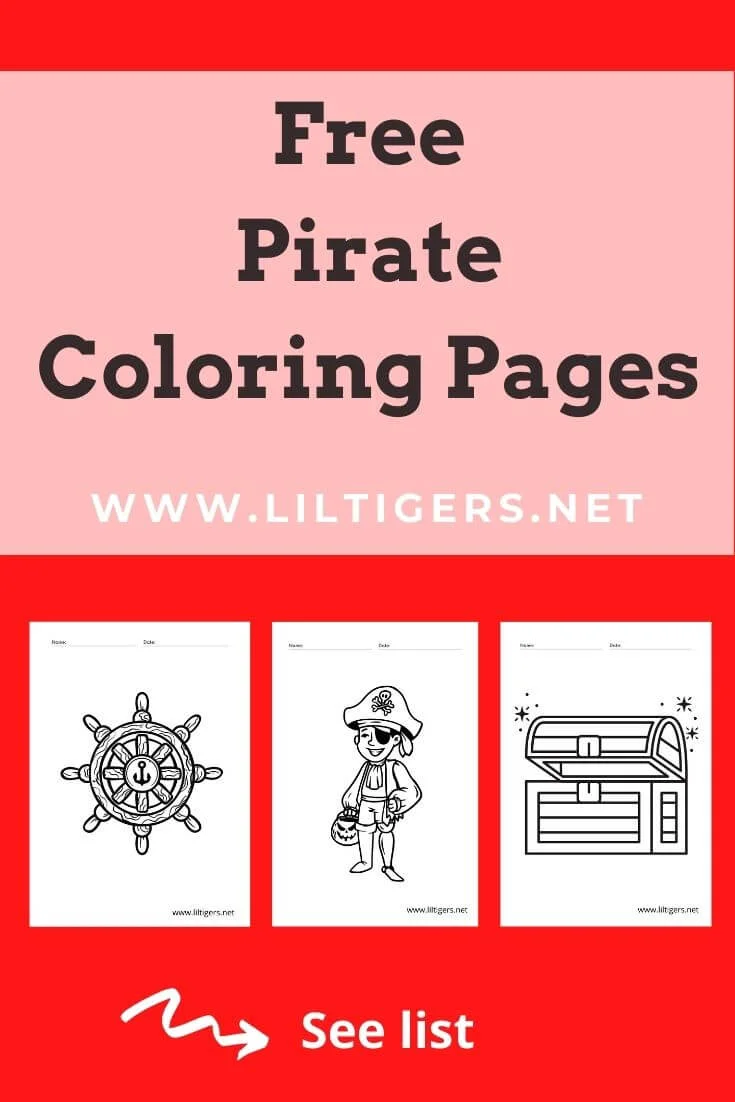 free pirate coloring sheets