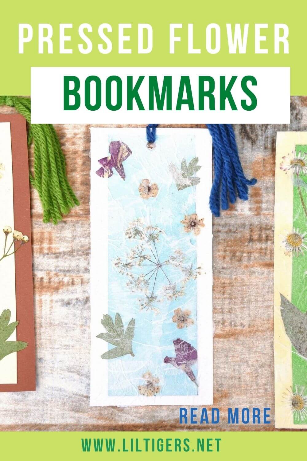 diy pressed flower bookmarks