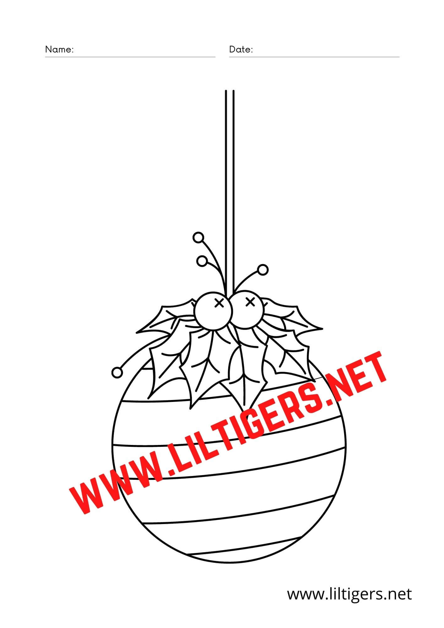 Christmas Ornament Printable 