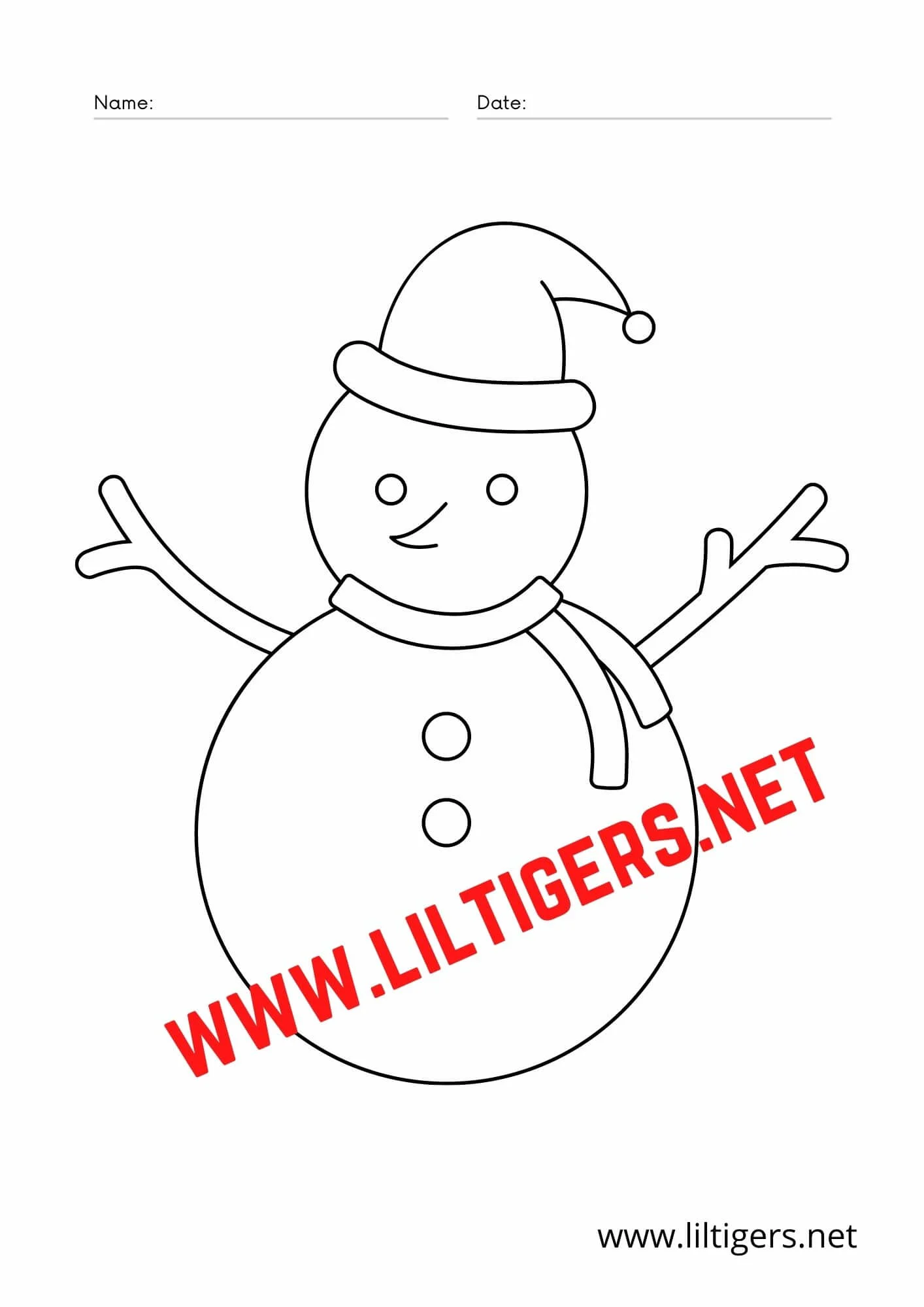 Snowman Coloring Page