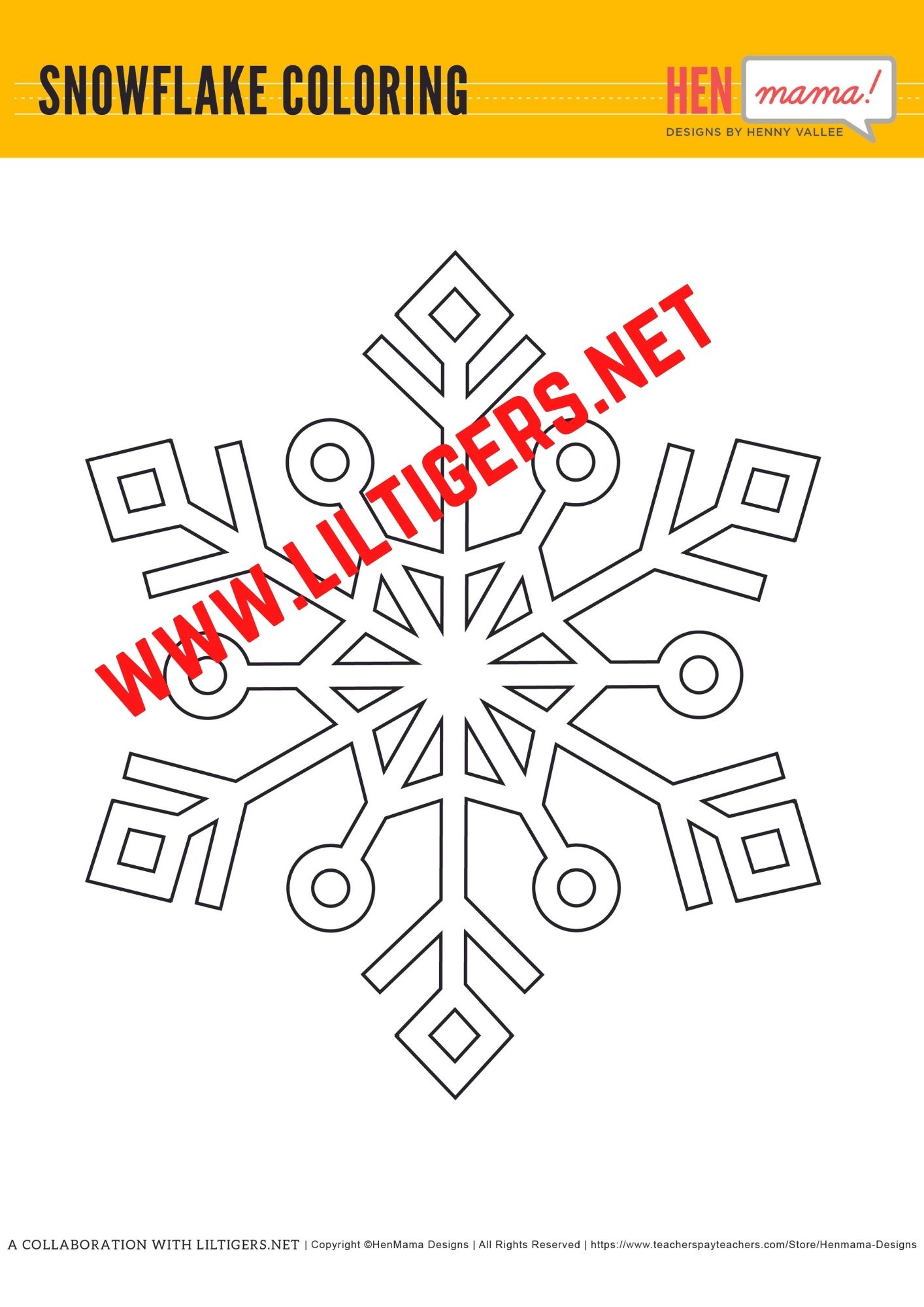 Snowflake printable