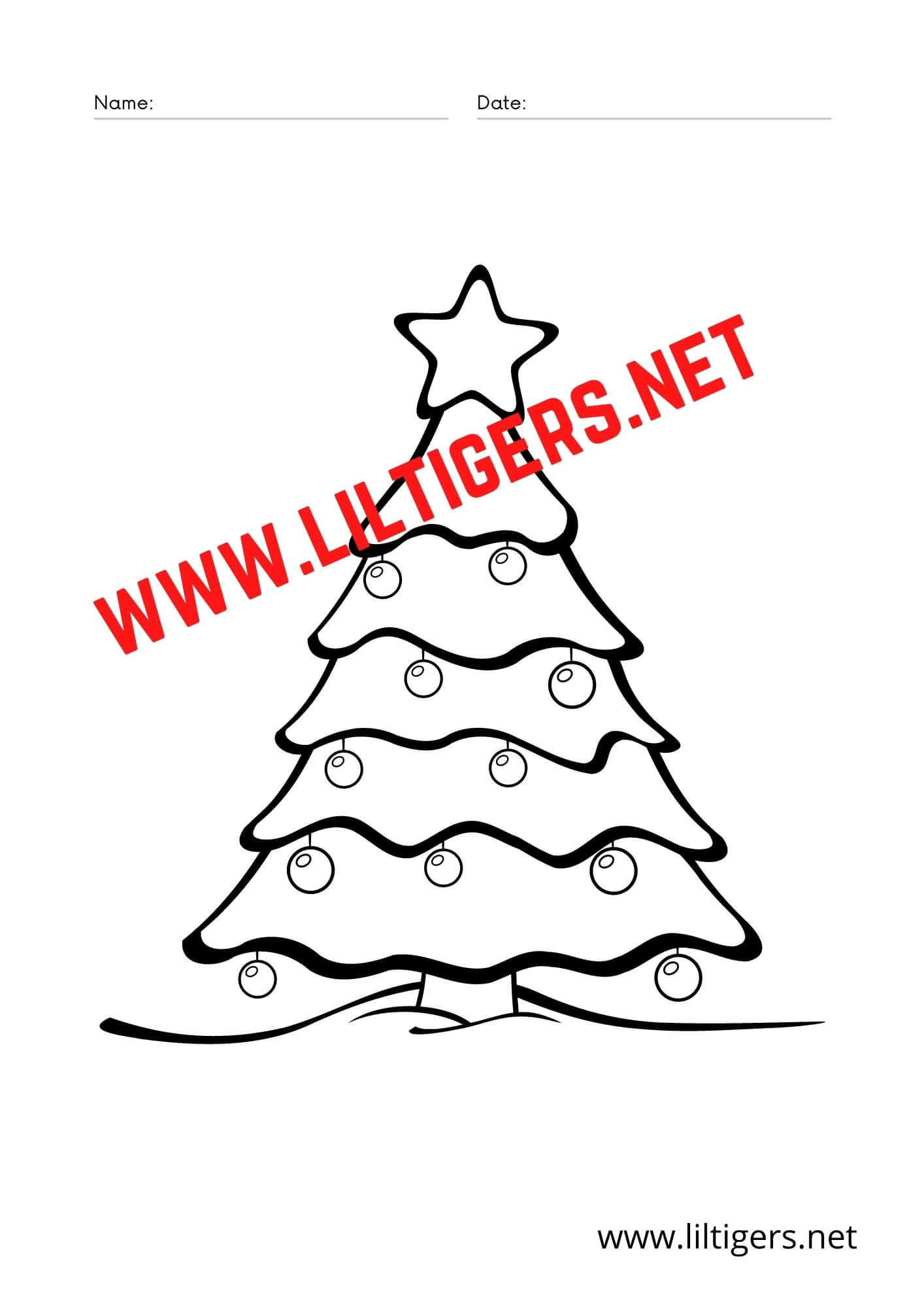 Christmas Tree Coloring Page