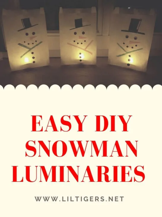Snowman Luminaries