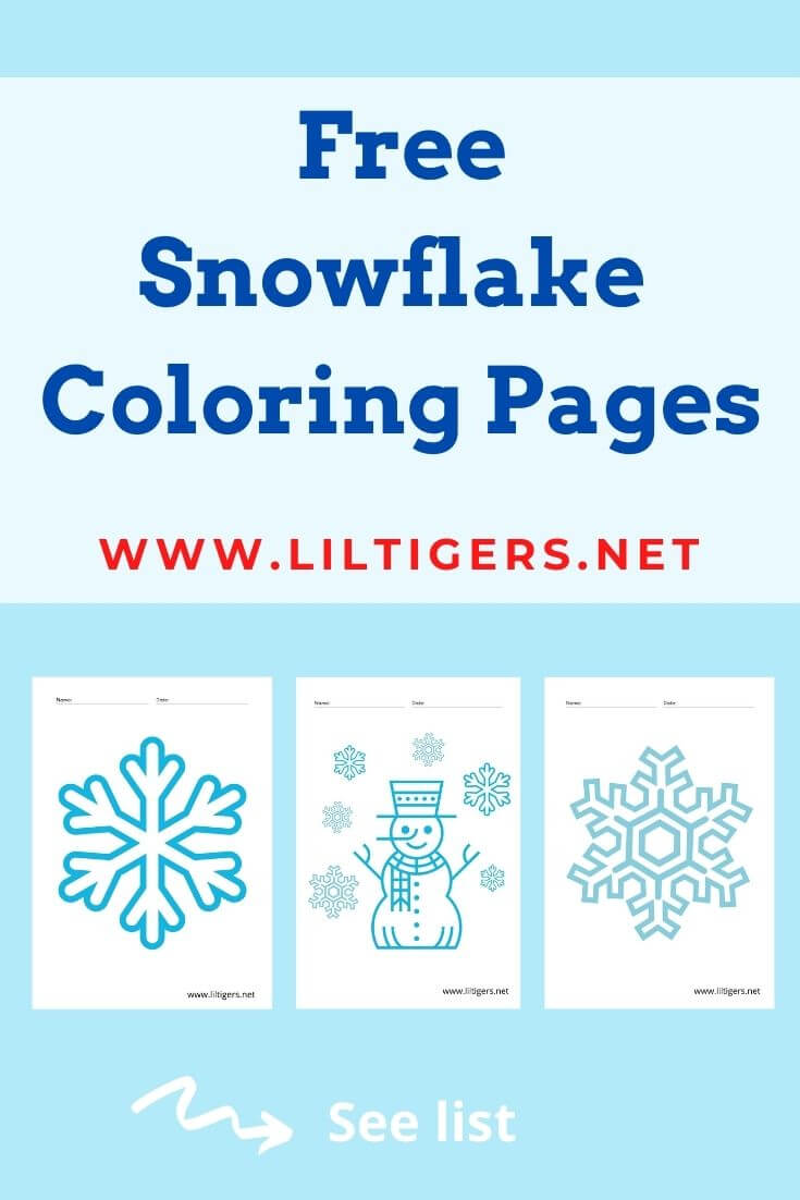 Free Printable Snowflake Coloring Pages