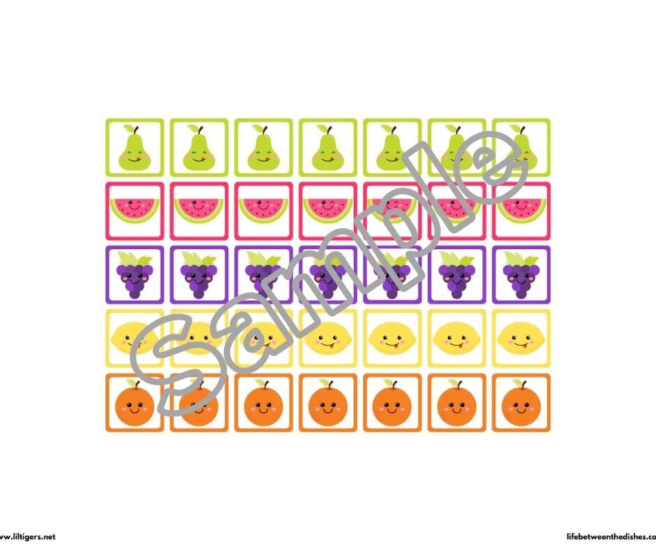 fruit sticker chart free