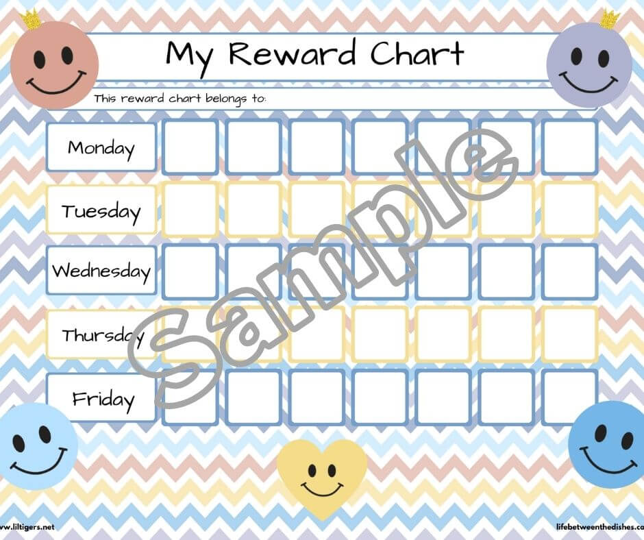 Smiley archiement chart printable