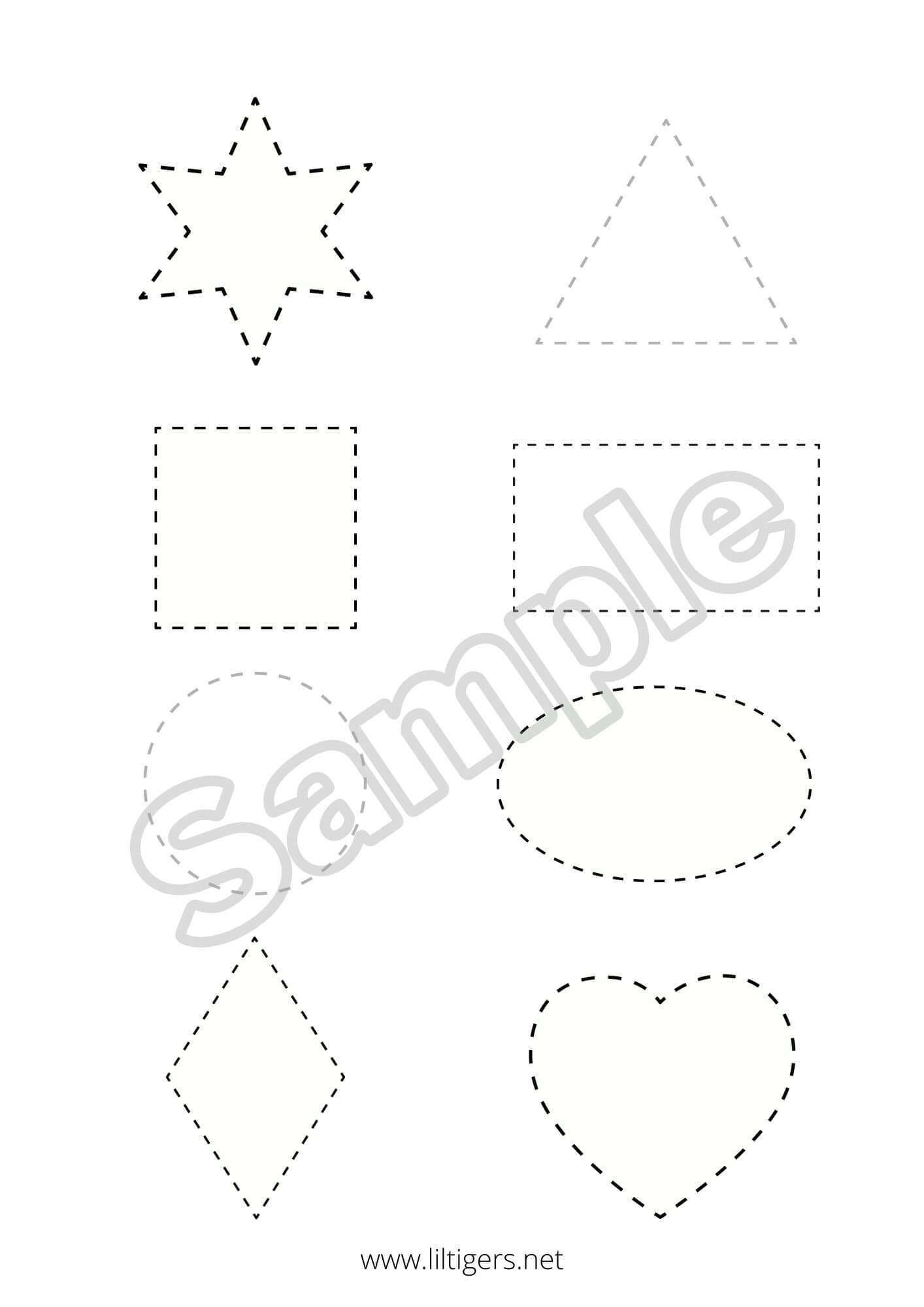 shape tracing worksheet pdf