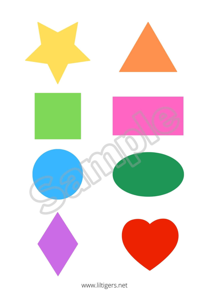Free Printable Shapes Worksheets for Preschoolers - Lil Tigers