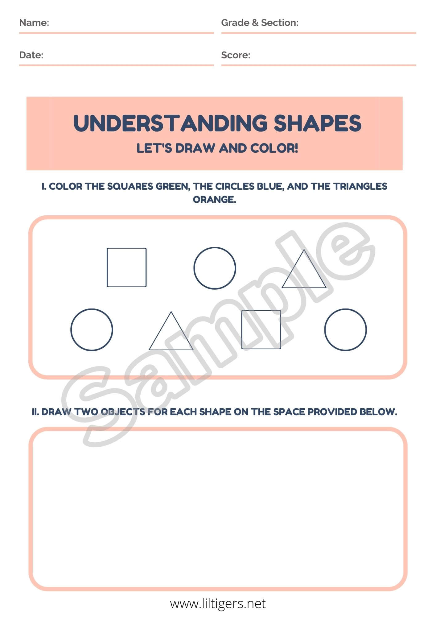 plane shapes worksheets
