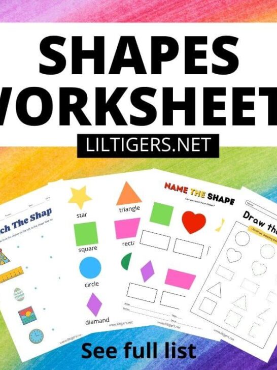 tracing shapes worksheets for preschoolers