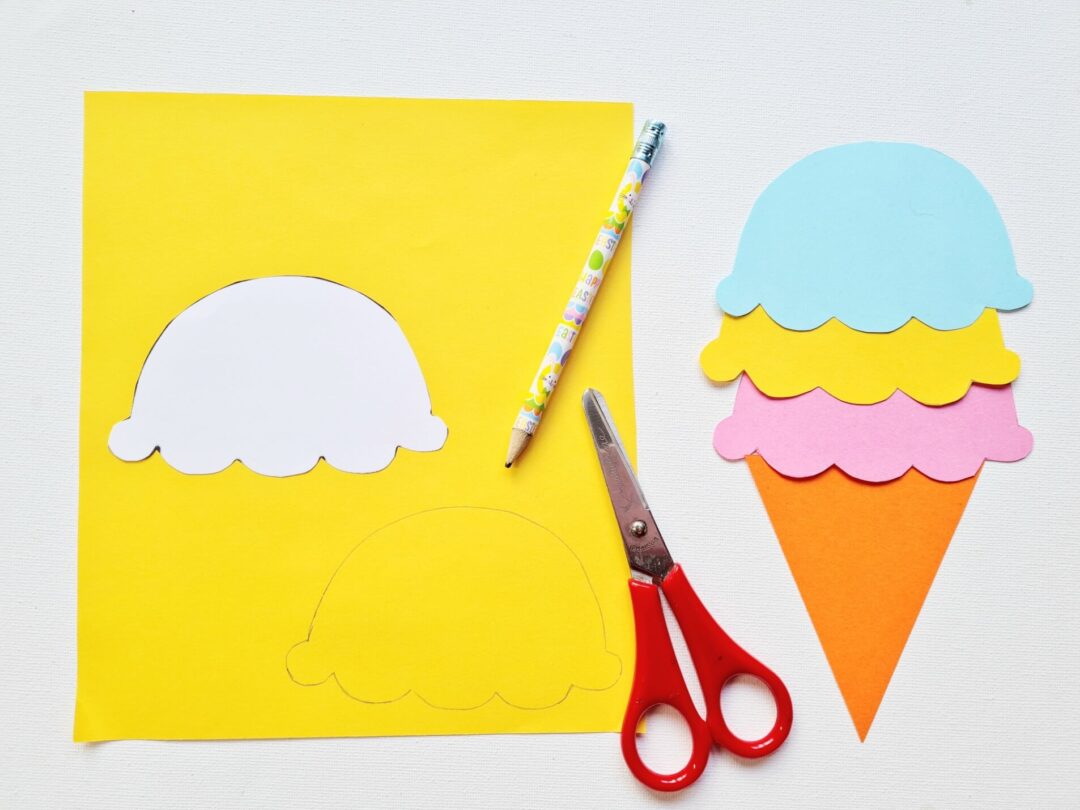 Free Ice Cream Template With Pattern Cards Lil Tigers