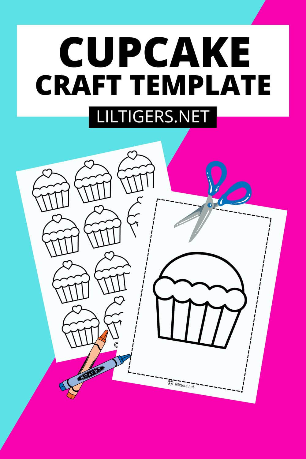 9 Best Cupcake Templates And Coloring Pages Lil Tigers printable-cupcake-template