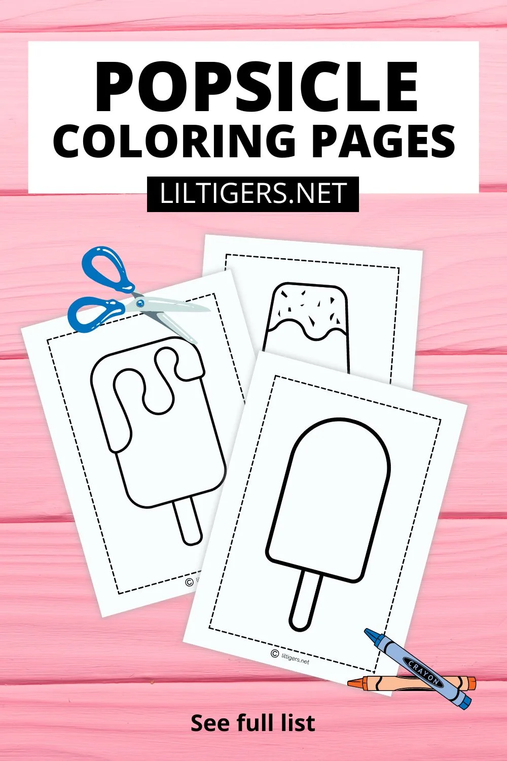 POPSICLE COLORING PAGES
