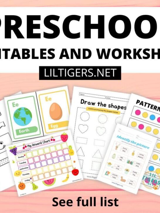 preschool printables