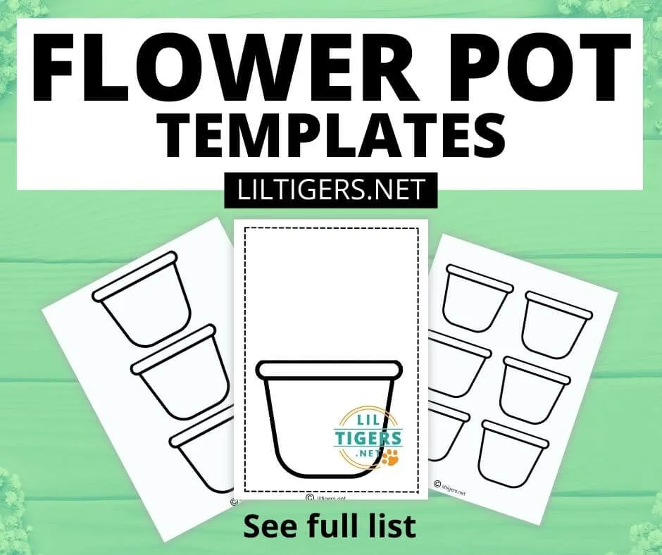 flower pot template printable