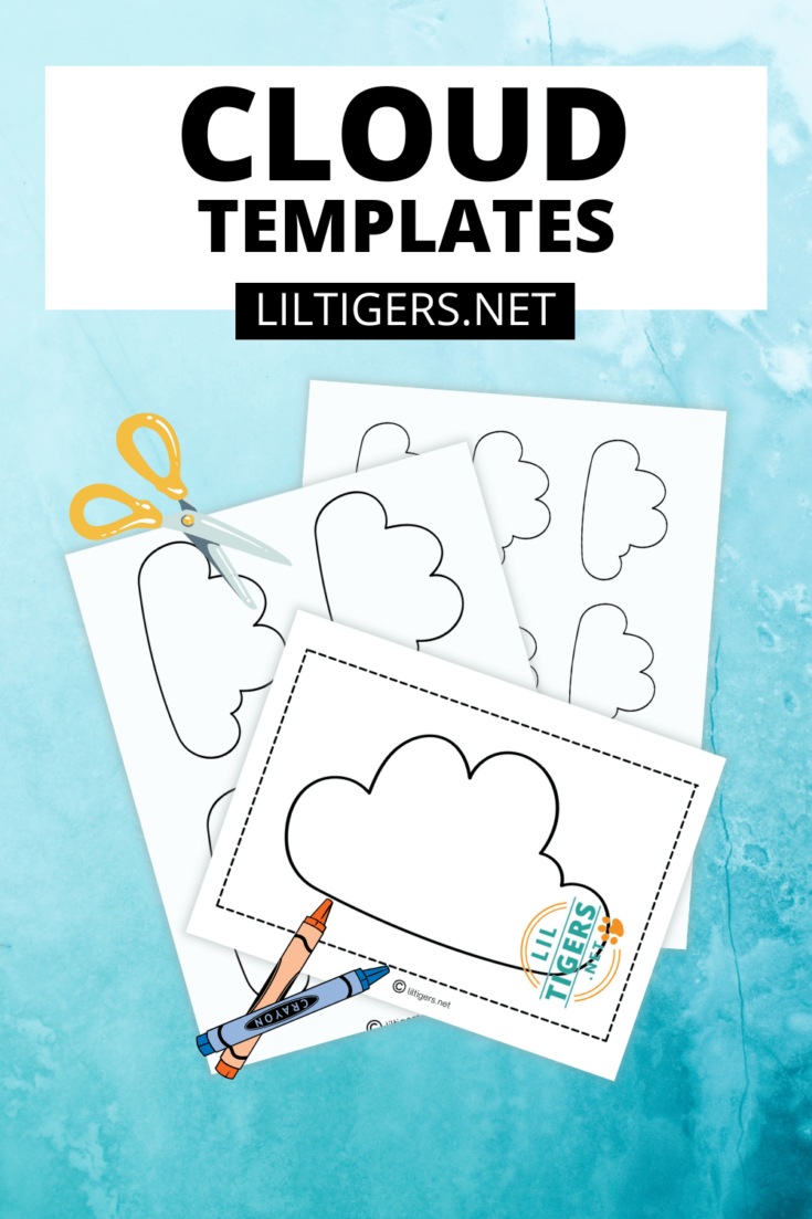 Free Printable Cloud Templates for Crafting - Lil Tigers Lil Tigers