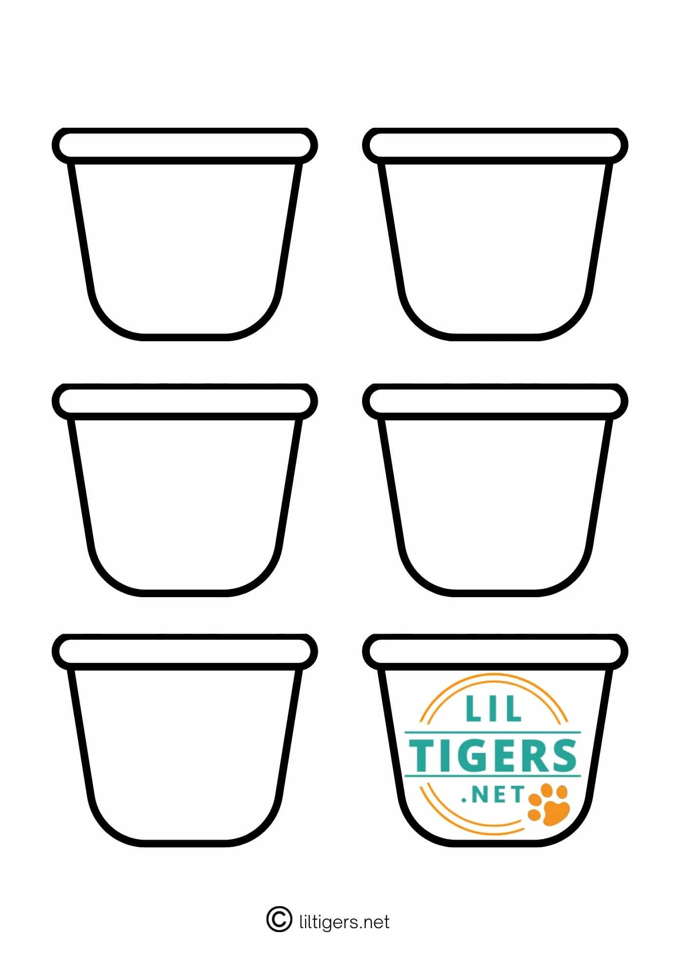 free flower pot template printables