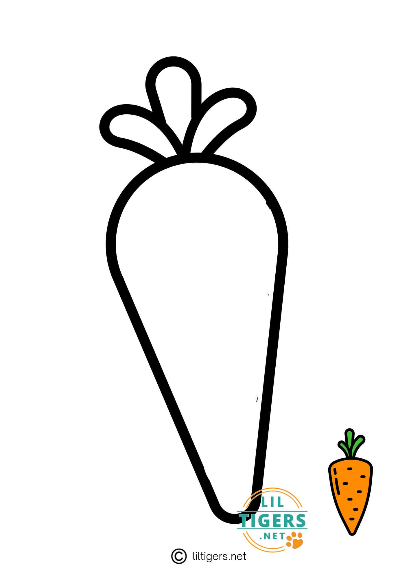 free printable carrot coloring pages