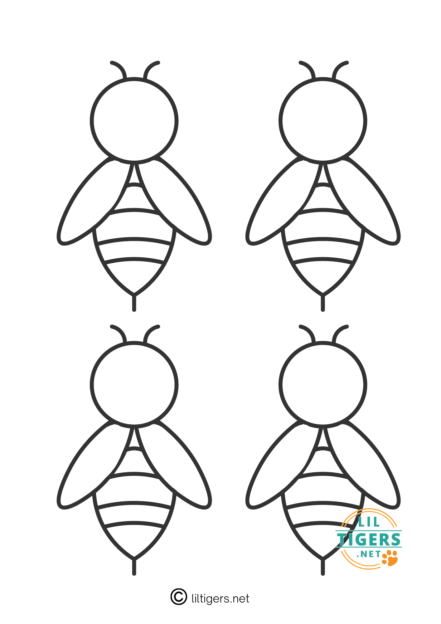 free printable bee templates 