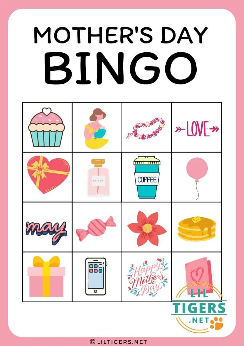 Free Printable Bingo Mother's Day Game