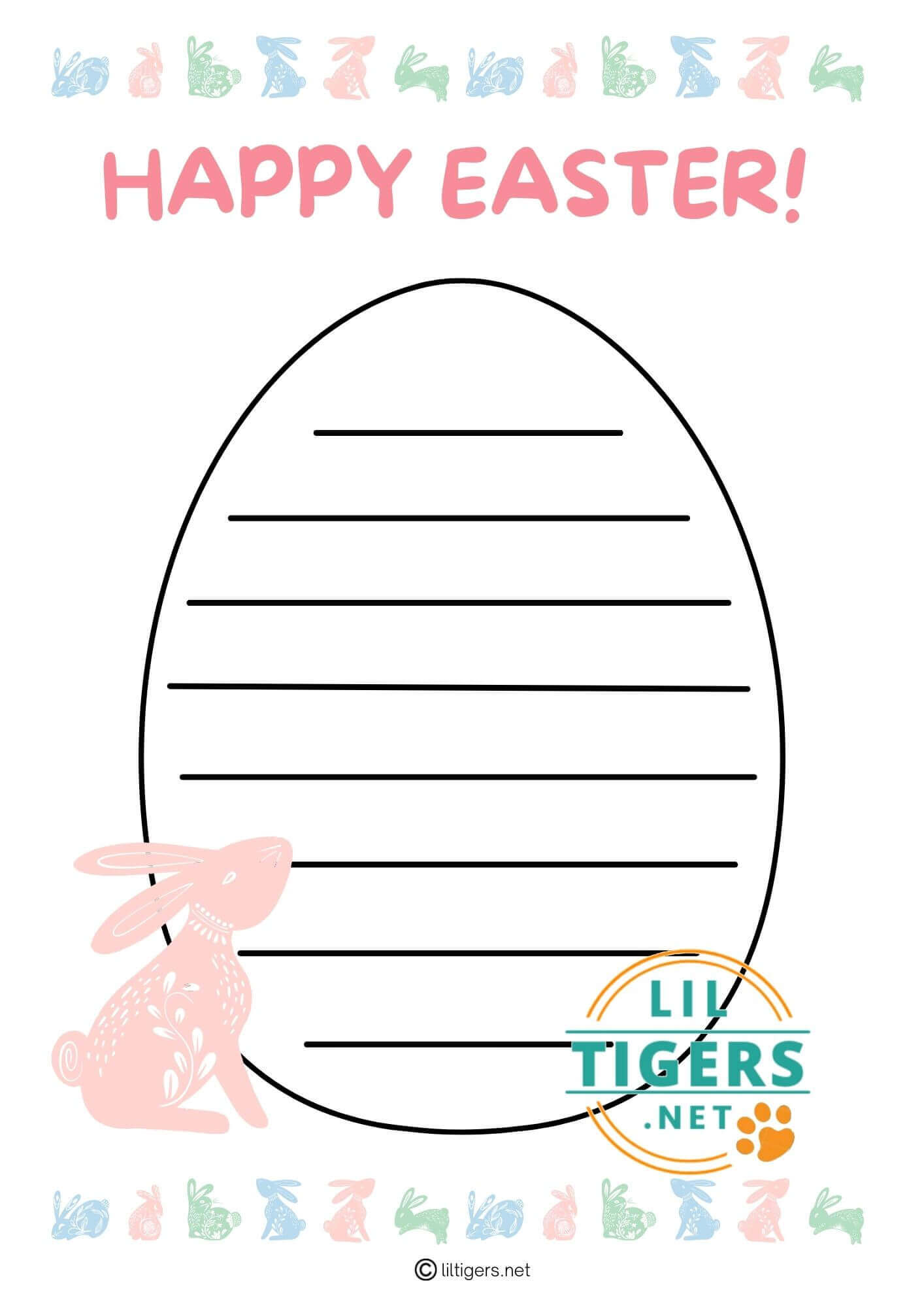 free easter bunny letter template