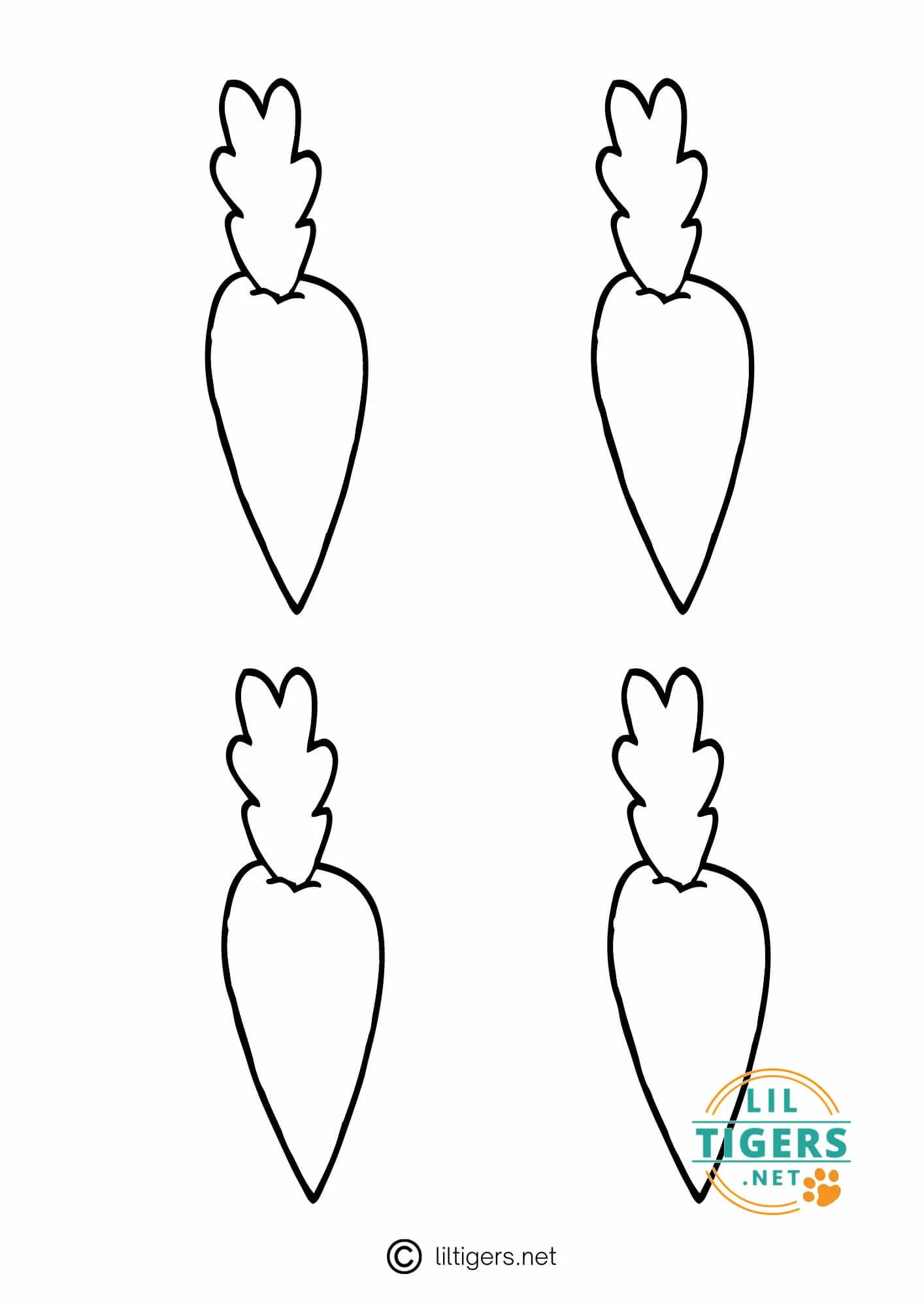 free printable carrot stencil printables