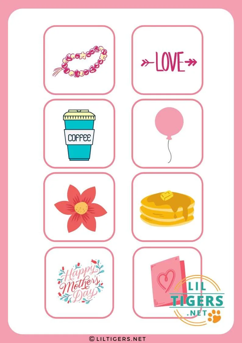 Free Printable Mother's Day Bingo Template